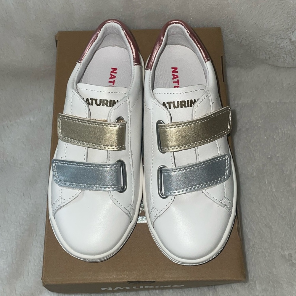 NWT NATURINO HASSELT Sneaker in White-Silver-Platinum - Picture 9 of 15